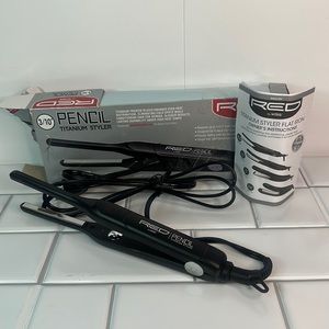 Red by Kiss Pencil Flat Iron Titanium Straightener 0.3 Inch Natural Hair Edge